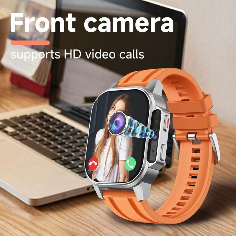 SIMSONLAB 2.13 Inch AMOLED Screen Smart Watch, Fashionable Digital Watch with Front HD Camera, Long Standby Activity Tracker for Men & Women