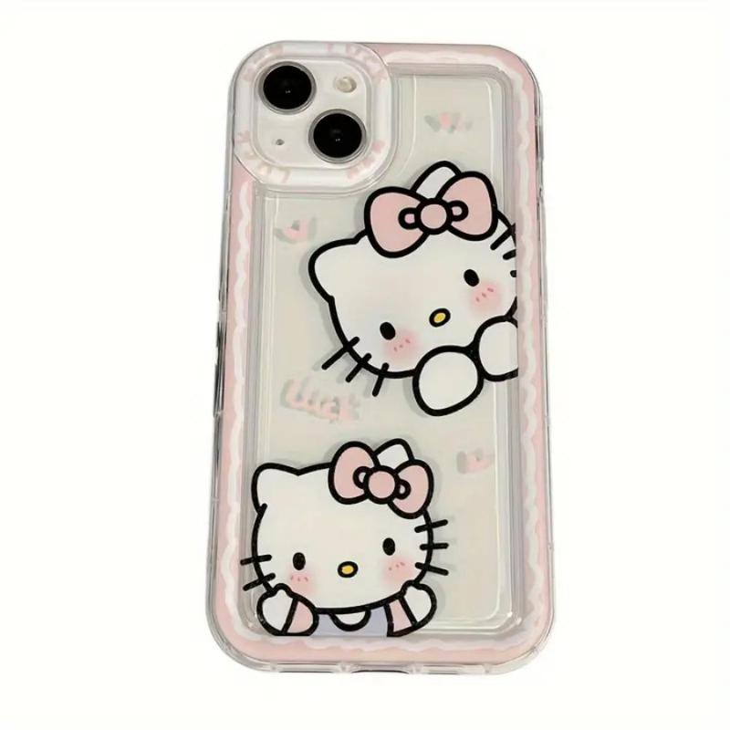 Fall Cute Cartoon Pattern Phone Case, Anti-fall Silicone Phone Case, Shockproof Phone Cover Compatible with iPhone