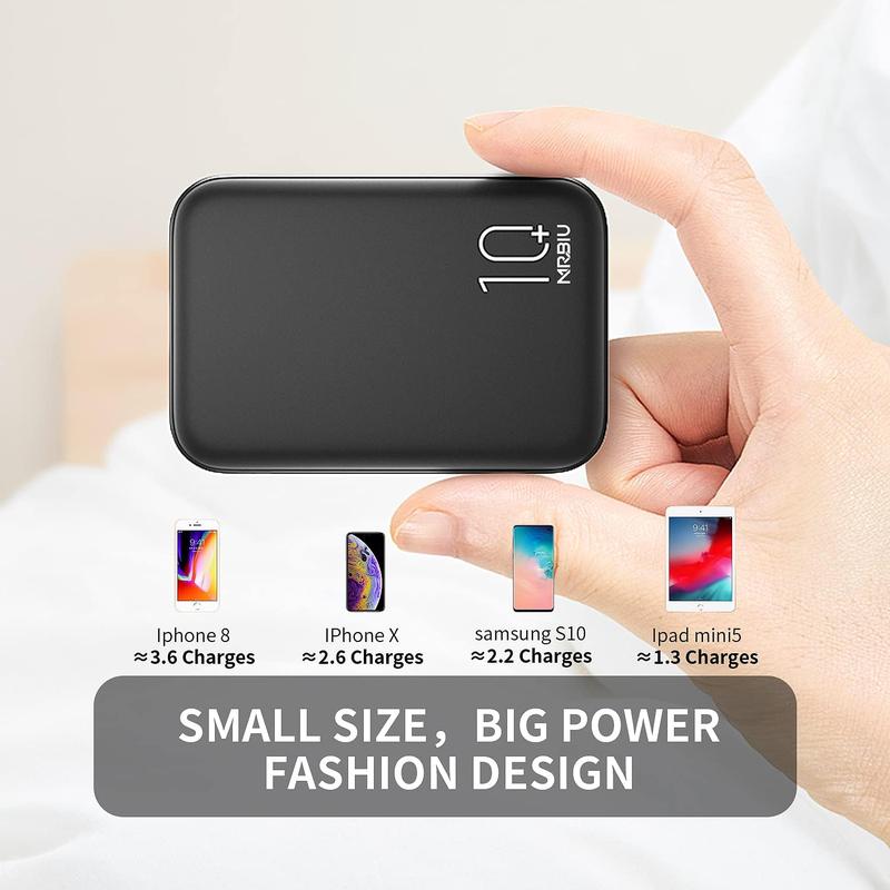 5v 2A heated vest battery pack, Micro Power Bank 10000mAh for Heated Jacket, dual USB LCD display portable charger, external battery for iPhone, Android etc.