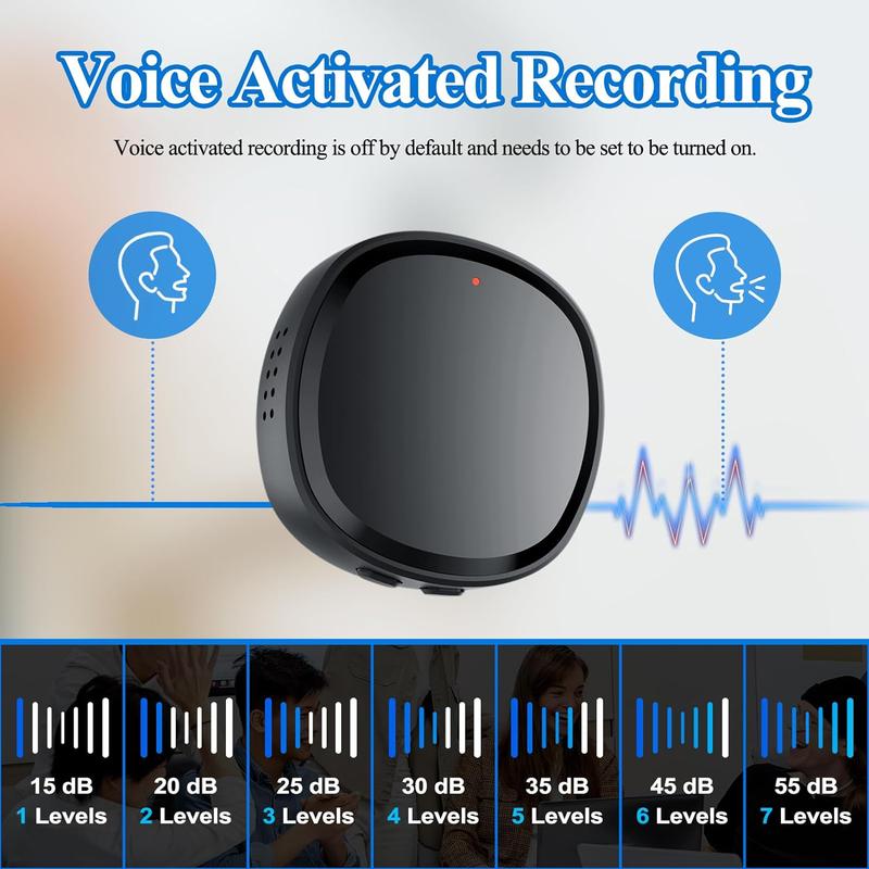 64GB Digital Recorder, Voice-activated Recording, 3-in-1 Portable Recording Device, Magnetic Recording Device With Speakers, Instant Playback And Headphone Playback, Suitable For Lectures, Conferences And Classes Audio