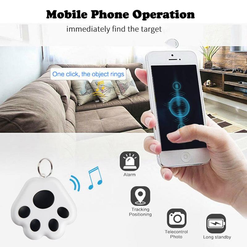 Mini Fashion Smart GPS Tracker, Cute Anti-lost Alarm Tag, BT 4.0 Locator Compatible with iOS & Android for Bag, Wallet, Key