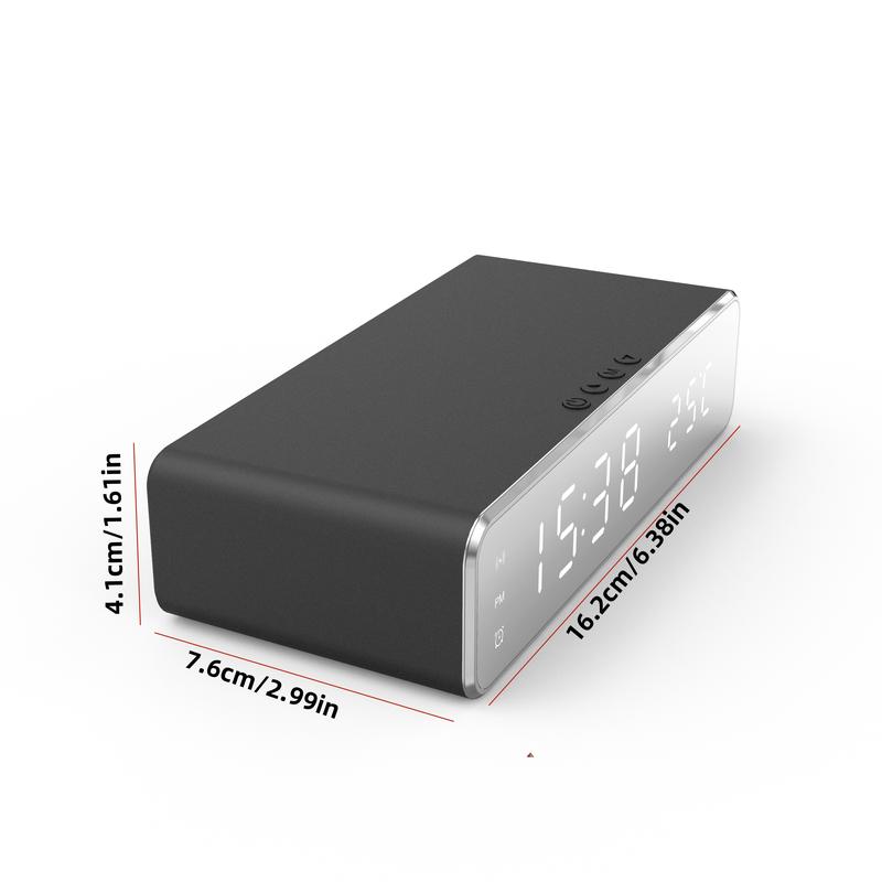 Wireless charger with LED alarm clock and thermometer three-in-one stylish control design is suitable for home or office use. Electronic Smartphone wireless charger Cellphone Cellphone wireless  charger