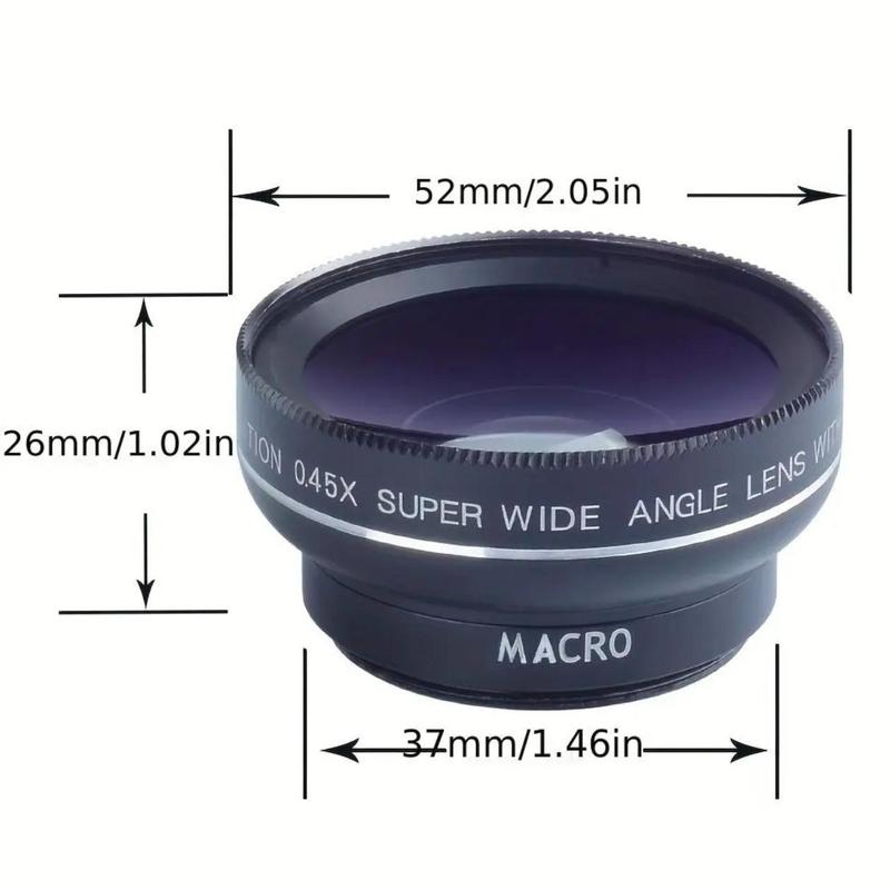Super Wide Angle & 12.5x Macro Lens, 1 Set Wide Range of Uses, 2 in 1 Clip-on Camera Kit, Universal Lens Kit for iphone & Android Phones
