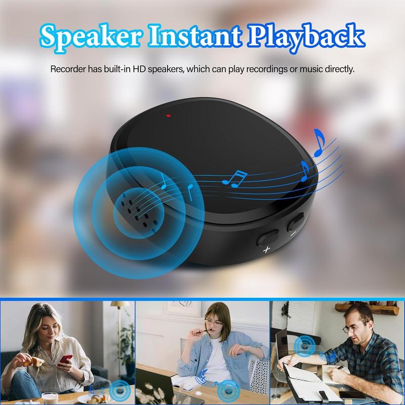 64GB Digital Recorder, Voice-activated Recording, 3-in-1 Portable Recording Device, Magnetic Recording Device With Speakers, Instant Playback And Headphone Playback, Suitable For Lectures, Conferences And Classes Audio