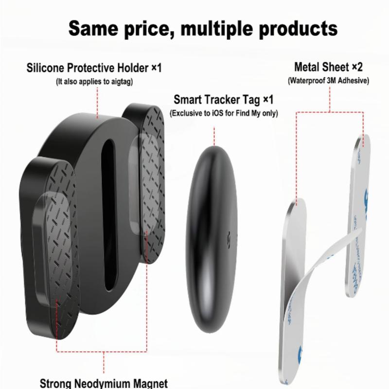 GPS Tracker for Vehicles, Mini Hidden Car Tracker with Magnetic Case, Real Time Car Locator, Anti-lost Car Tracker,Smart Tag works with iOS (Only) Find My, Waterproof,Easy to Use,No Hidden Fee,-Black