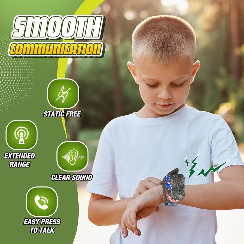Dinosaur Walkie Talkies for Kids Ages 3-8: Christmas Birthday Gifts Walkie Talkies Toys for 3 4 5 6 7 8 Year Old Boys Girls Outdoor Camping Toy Games for Boy Girl Kid  Age 3-5 5-7 6-8