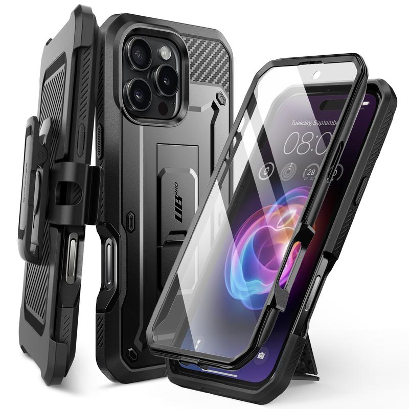 SUPCASE Outdoor Protective[Military-Grade Drop Protection] phone Case (Unicorn Beetle Pro) for iPhone 16   15   14   13   12  SE2 3 Series,2023 2022 2020 Built-in Screen Protector Full-Body Rugged Holster with Stand & Belt-Clip  phones Case Accessories