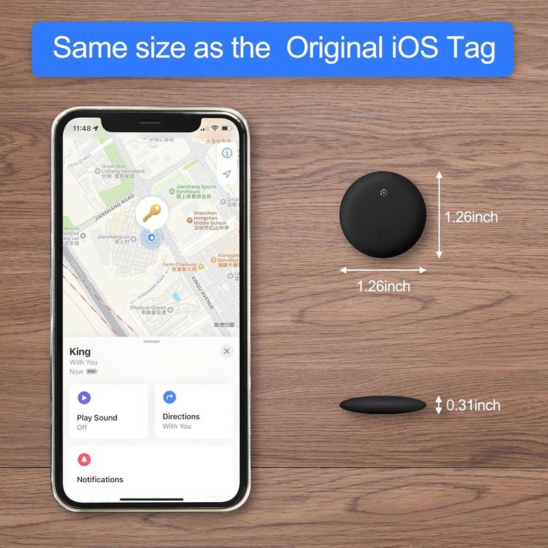 GPS Tracker for Vehicles, Mini Hidden Car Tracker with Magnetic Case, Real Time Car Locator, Anti-lost Car Tracker,Smart Tag works with iOS (Only) Find My, Waterproof,Easy to Use,No Hidden Fee,-Black