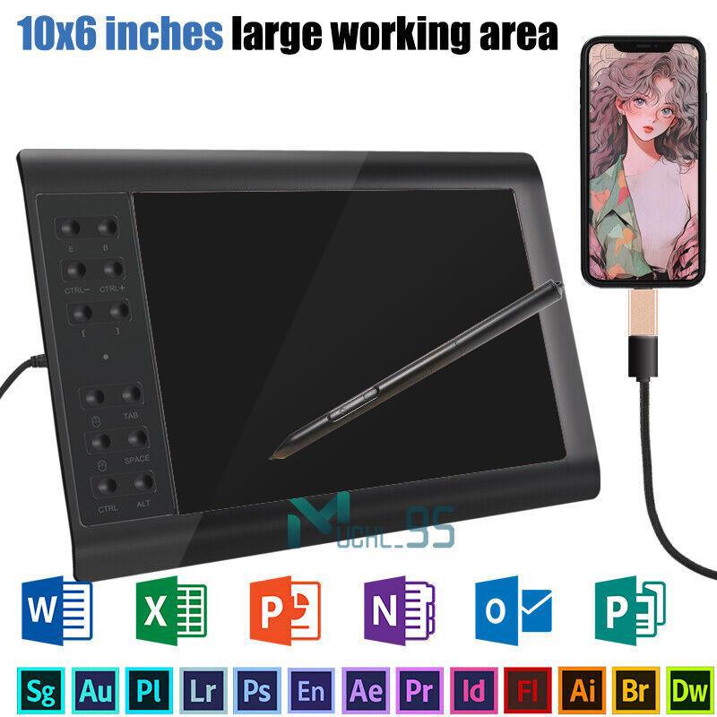 Artist Pro Graphics Drawing Tablet 10x6