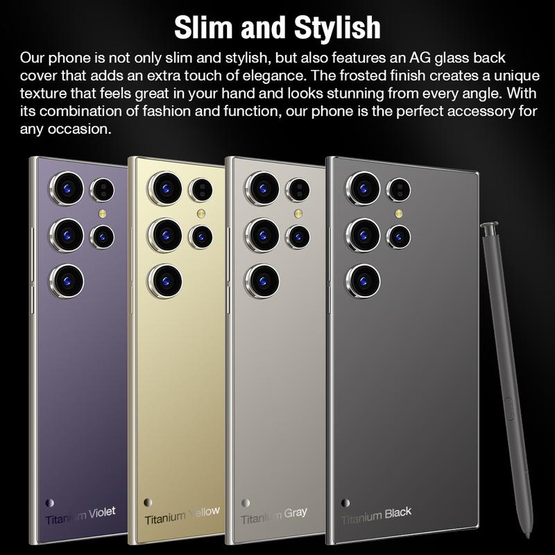 Unlocked Android 14 5G Smart Cellphone, 7.3lnch IncellOriginal HD Screen,6800mAh Battery, Memory 8GB RAM+512GBROM, GPS, 8core CPu, Support Fast Charging, OTG FunctionFace lD Unlocked,gift for Christmas,gift for Thanksgiving Day