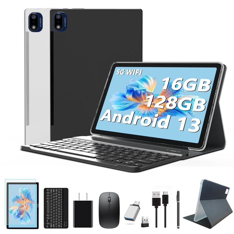 2025 Newest Android 13 Tablets 10 Inch, 5G Wifi Tablet Mit 16GB RAM+128GB ROM(1TB TF),2 In 1 Tablet with keyboard Mouse Pen-Octa-Core2.0Ghz | 7000mAh | 1080FHD | 13MP Camera | WLAN GPS OTG Typ-c Tablet on sale  Christmas gift  Black Friday Deal