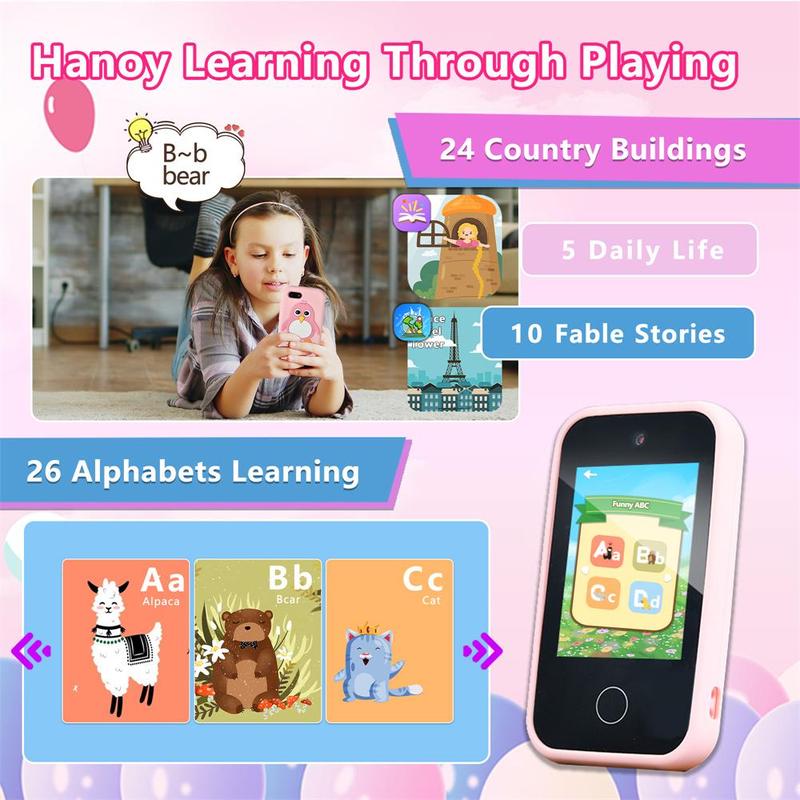 KGG Mini Phone, Cartoon Penguin Pattern Student Smart Phone, Funny Learning Education Tool, Smart Watch Music Game Player, Alarm Clock Calculator Flashlight