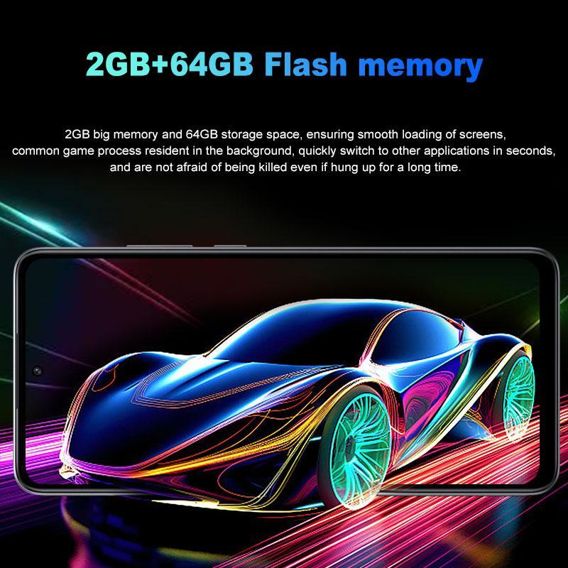 F100 Phone for Android, 1 Count Smartphone with 2GB Ram + 64GB Rom, 6.56-inch Large Screen, 3200 Mah Large Battery Front and Rear Camera, Mobile Cellphone, Android Phones