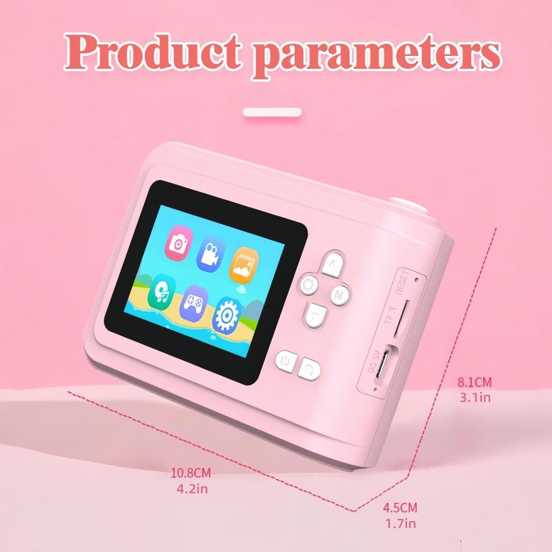 Portable Instant Camera, 1 Count Rechargeable HD Video Camera with Printing Function, Digital Camera for Home & Outdoor Use, Easy to Use