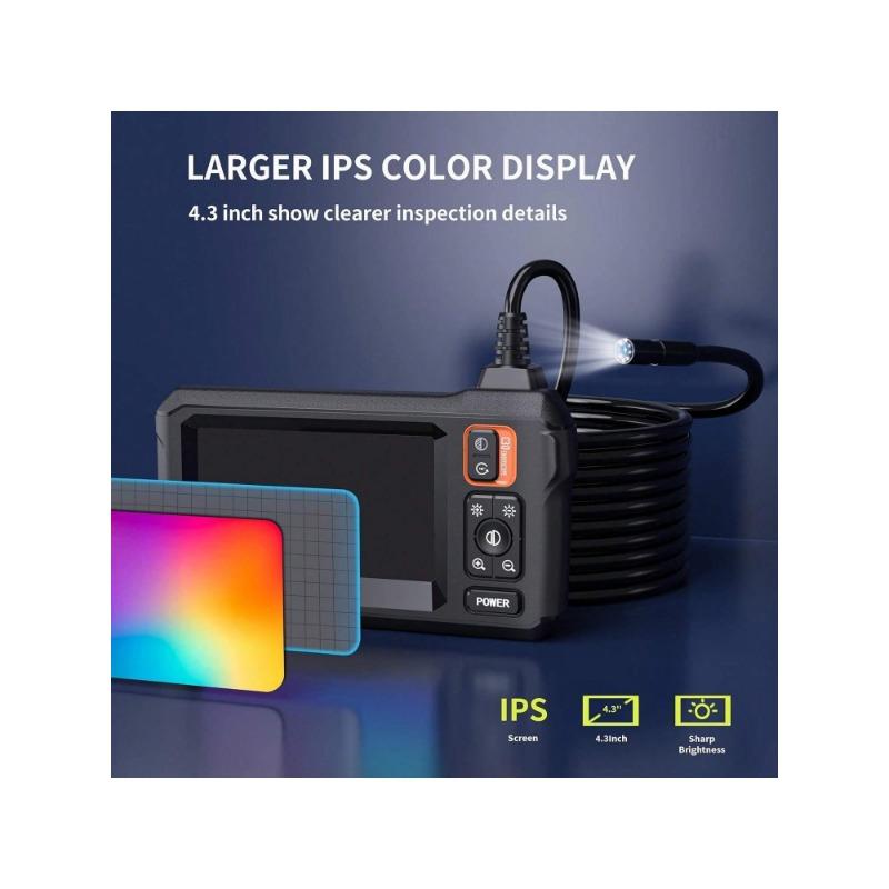 Borescope Endoscope Camera With Light, IP67 Waterproof Endoscope, 1080P HD Inspection Camera, Borescope Camera With Light, Snake Camera, 16.5ft 50ft Endoscope Camera, Gadgets For Men (4.3