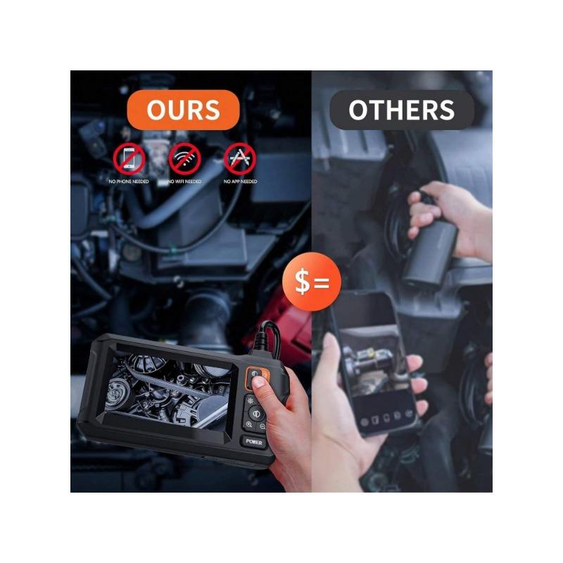 Borescope Endoscope Camera With Light, IP67 Waterproof Endoscope, 1080P HD Inspection Camera, Borescope Camera With Light, Snake Camera, 16.5ft 50ft Endoscope Camera, Gadgets For Men (4.3