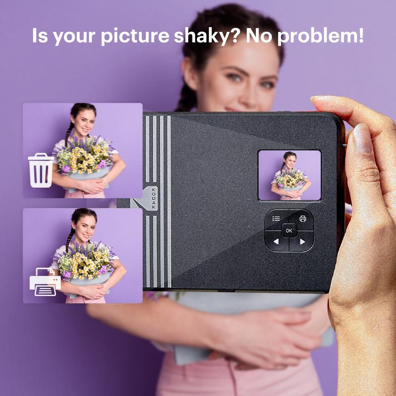 KODAK Mini Shot 3 Retro 4PASS 2-in-1 Instant Camera and Photo Printer (3x3 inches) + 68 Sheets Gift Bundle Device Digital