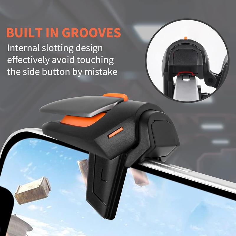 Game Controller Trigger with 4 Game Finger cover, Smart Phone Game Controller, Aim & Shoot PUBG Triggers for iOS Android, Console Accessories