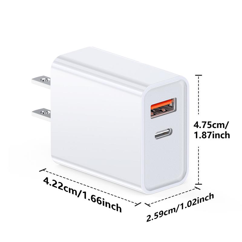 2pcs USB C Charger, Apple Watch Charger, PD Dual Port Type C Power Adapter Block Cube Compatible for New Apple Watch Series 10 9, iPhone 1615 Plus Pro Max Samsung & Laptops XiaoMi