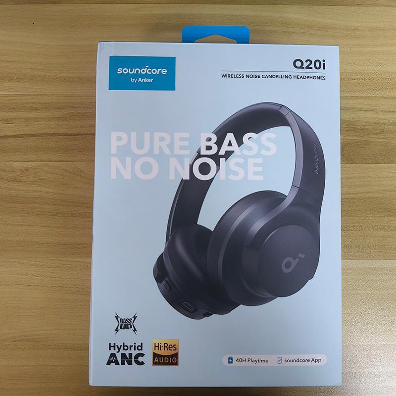 SOUNDCORE Q20i A3004 Wireless Over-ear Headphone, Noise Cancelling Headphone with Built-in Microphone, Long Standby Sports Headset for Gaming & Sports, Electronic Audio Product