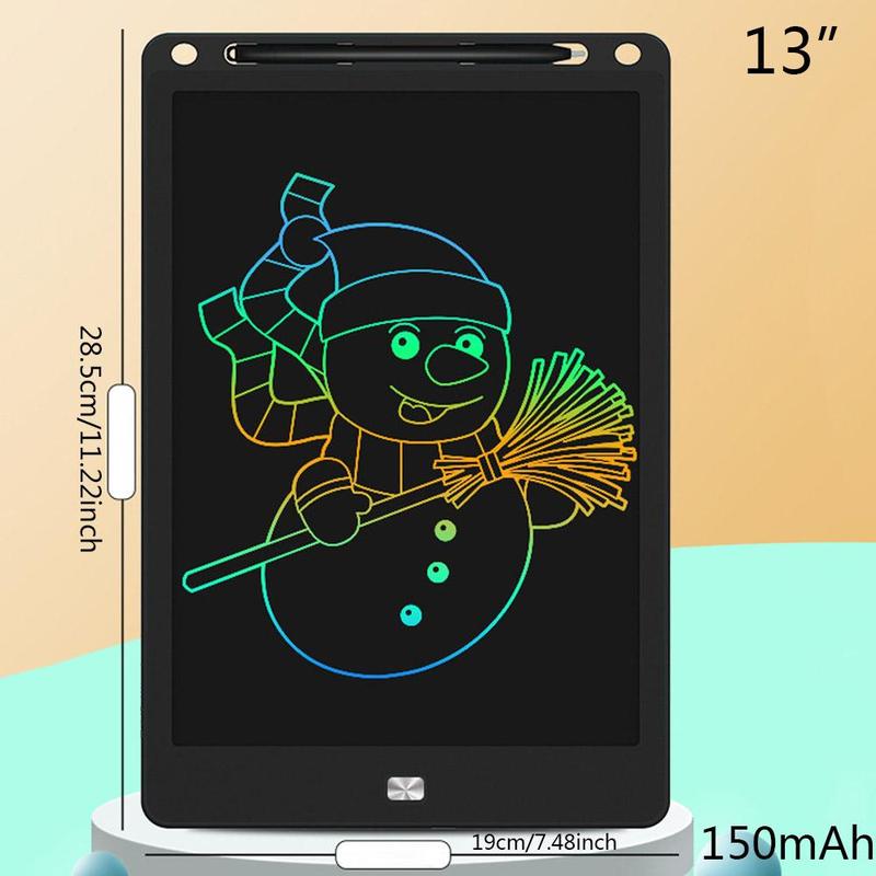 13 Inch LCD Writing Tablet, Battery Powered Electronic Drawing Board, Educational Device for Students, Office Accessories