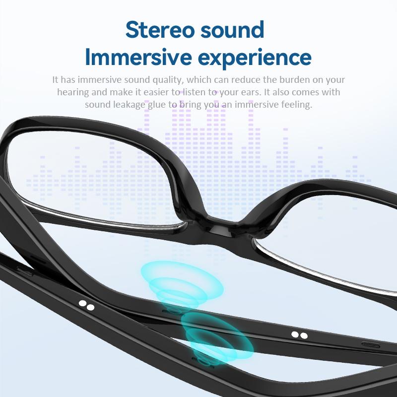 New magnetic smart glasses replaceable lenses, lightweight, one second instant connection Bluetooth connection touch playback, easy to operate