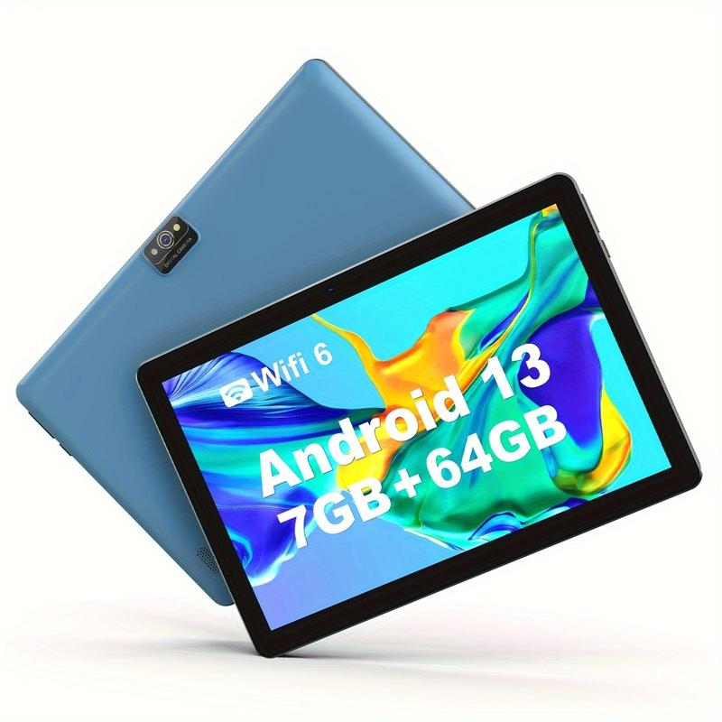 10 Inch Android 13 Tablet, 1 Set 7GB RAM 64GB ROM Tablet with Keyboard & Mouse & Case, 5G Dual-band WIFI6 Tablet, 2MP+8MP Camera Tablet