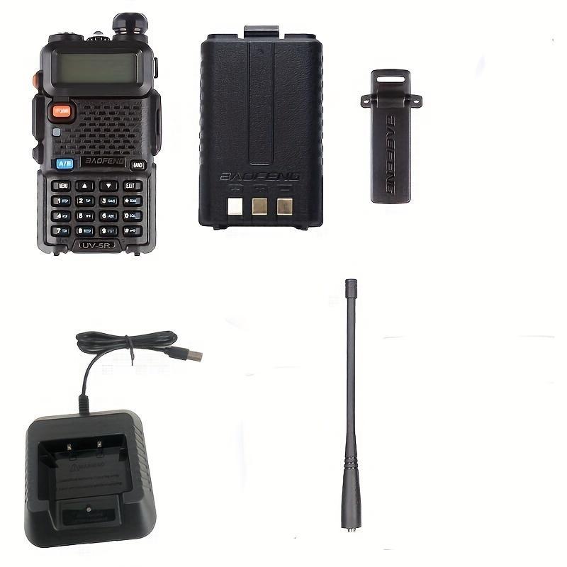 Baofeng UV-5R Dual Band Two Way Ham Radio Transceiver, 1 Count Long Range Portable Handheld Walkie Talkie, Walkie Talkie Radio