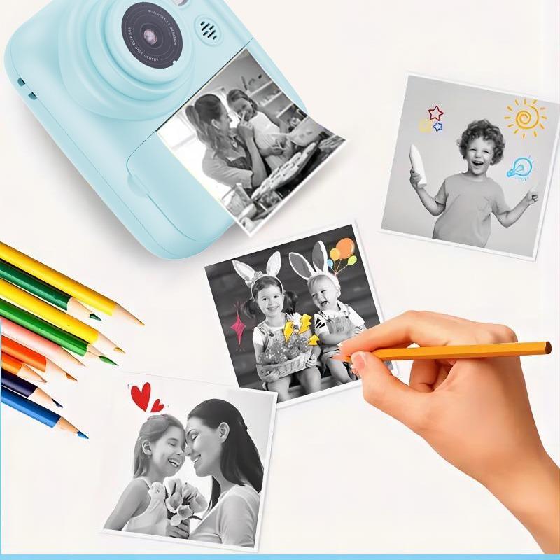 Children Instant Print Photo Kids Camera Digital Camera for Kids Photography Thermal Printer Video Baby Interesting Diy Christmas Gift,valentine Durable polaroidpictures print camera