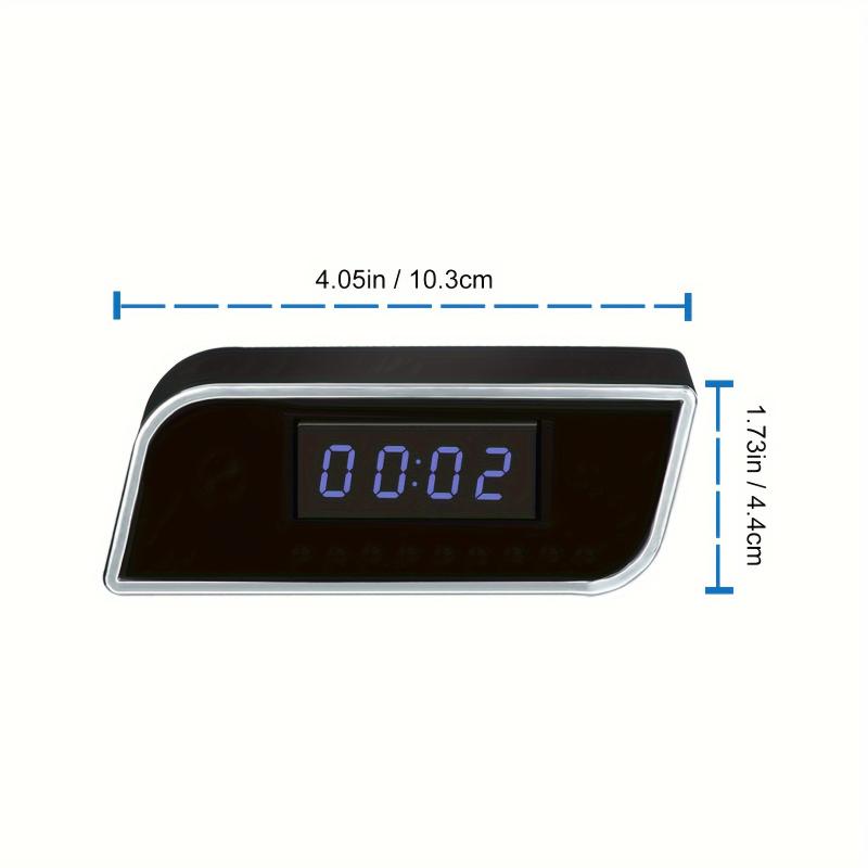 4K HD WiFi Hidden Camera Clock with Motion Detection, Night Vision, Audio, App Control, Indoor Surveillance Nanny Cam, Non-Waterproof, Rechargeable 2600mAh Battery, Built-In 64GB Memory for Home & Office Security