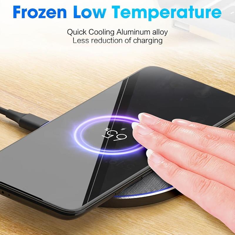 15W Wireless Charger, Wireless Charging Pad with Cable, Fast Charging Station for iPhone 15 14 13 12 11 Pro Max Samsung Xiaomi
