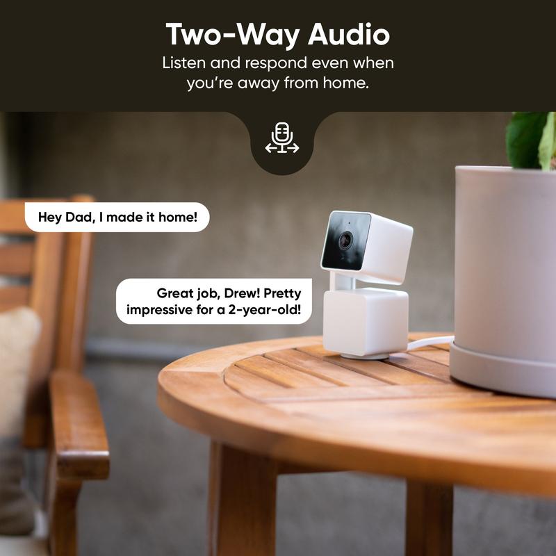 Wyze Cam Pan v3   #1 Security Camera on TikTok! Wired, Indoor Outdoor Pan Tilt Zoom (PTZ) Camera with 360 Degree Motion Tracking, Color Night Vision