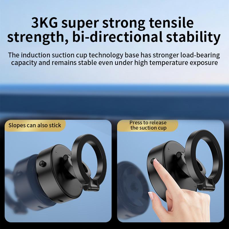 360° Rotatable Magnetic Car Phone Holder Mount, Electric Vacuum Adsorption, Magnetic Phone Stand, Smartphone Holder, Magnetic Suction for Car Windshield, Dashboard,Kitchen, Office, Universal Car Accessories