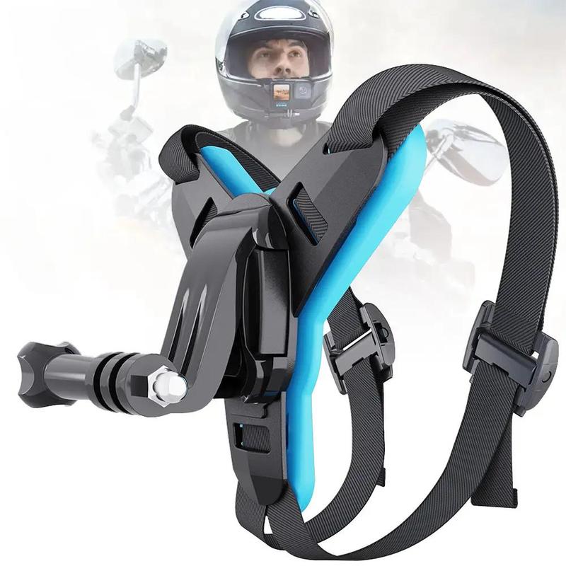 Helmet Chin Mount, Multipurpose Motorcycle Helmet Chin Mount for GoPro 7 8 9 10 11 12 Insta360 DJI AKASO Action Sports Camera Holder, Universal Stander for Outdoor Sports