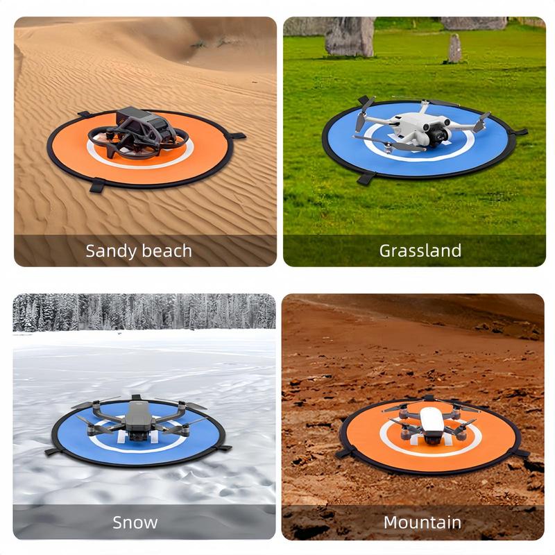 Double-Sided Waterproof Landing Pad for Drone, 1 Count Foldable Drone Landing Pad, Universal Drone Accessories for DJI Spark Mavic Pro Phantom 2 3 4 Pro Inspire 2 1 3DR Solo