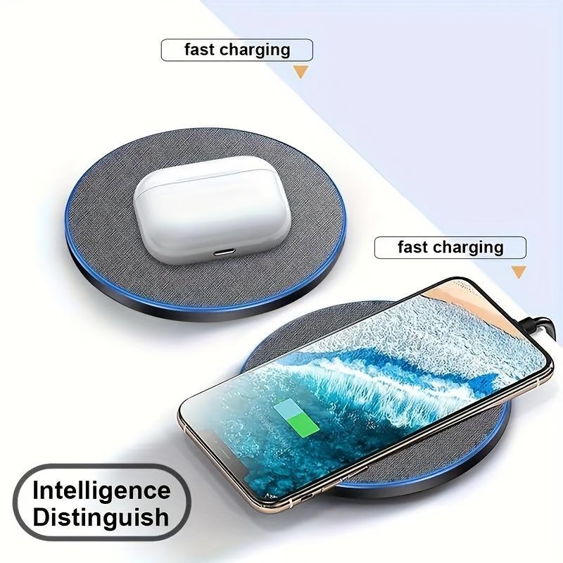 15W Wireless Charger, Wireless Charging Pad with Cable, Fast Charging Station for iPhone 15 14 13 12 11 Pro Max Samsung Xiaomi