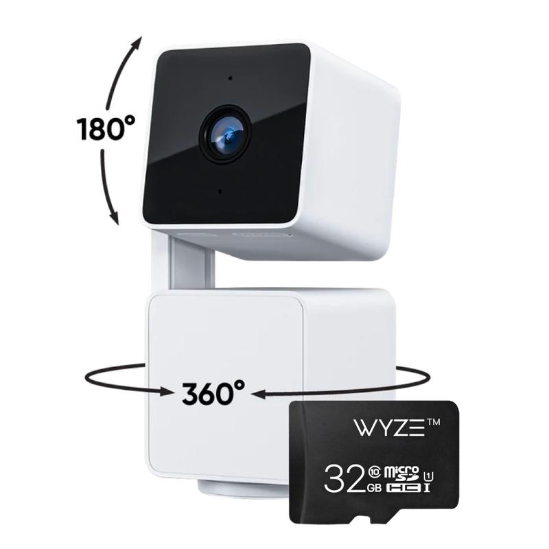 Wyze Cam Pan v3   #1 Security Camera on TikTok! Wired, Indoor Outdoor Pan Tilt Zoom (PTZ) Camera with 360 Degree Motion Tracking, Color Night Vision