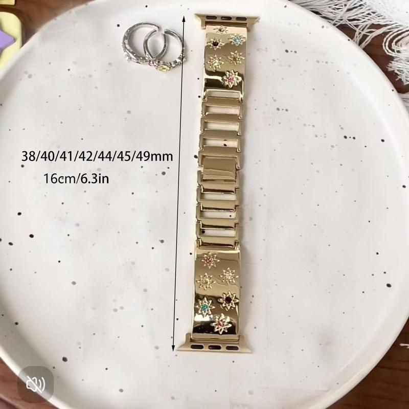 Watch Band (Band Only), 1 Count Watch Band for iWatch Series 9 8 7 6 5 4 3 2 1 SE, Stainless Steel Watch Band for Smart Watch