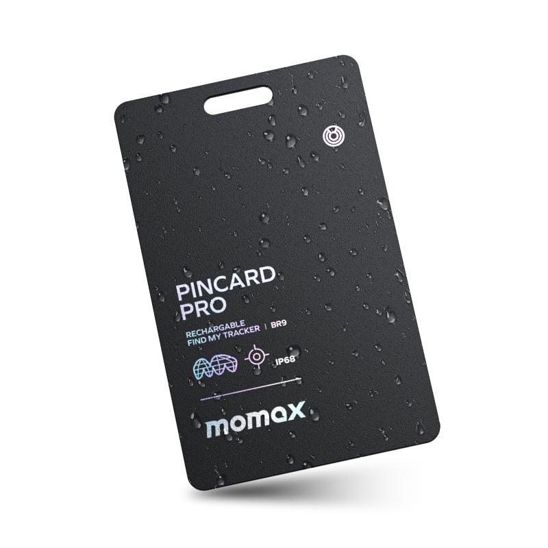 MOMAX Rechargeable Bluetooth Tracker, Apple Find My, Key Finder IP68 Waterproof, Smart Tracking Tag for Keys, Bags, Luggage, Wallet and More