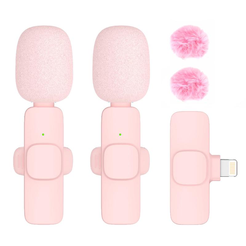 2 Pieces Wireless Lavalier Microphones for iPhone, Android, iPad - Mini Wireless for Recording, Live Streaming,Vlog, Audio Smartphone christmas gift ideas Black Friday Deals tiktok shop store