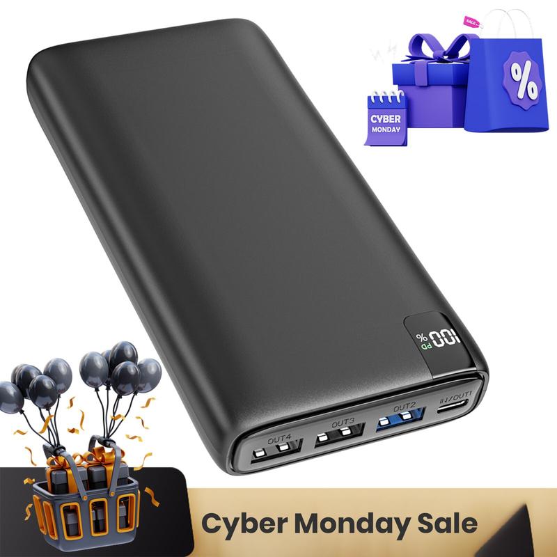 26800mAh Portable Charger Power Bank,  22.5W Fast Charging, 4 USB Outputs PD 3.0 USB C External Charger Battery Pack for Cell Phone Compatible with iPhone iPad Galaxy Android