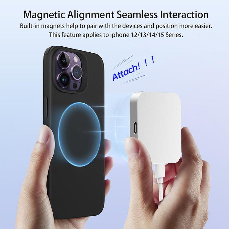 15W 3-in-1 Portable Wireless Charger, Magnetic Charger Adapter for Apple Watch,Reuse USB-C or iPhone Power Cable,Portable Travel Wireless Cordless Charging Dock for iWatch Ultra 2 Ultra,Series SE 10 9 8 7 6 5 4 3 2 1,44mm 42mm 40mm