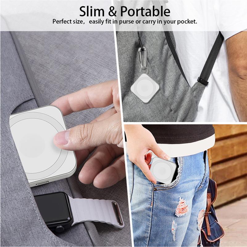 15W 3-in-1 Portable Wireless Charger, Magnetic Charger Adapter for Apple Watch,Reuse USB-C or iPhone Power Cable,Portable Travel Wireless Cordless Charging Dock for iWatch Ultra 2 Ultra,Series SE 10 9 8 7 6 5 4 3 2 1,44mm 42mm 40mm