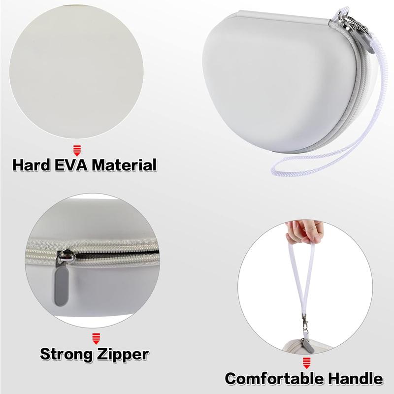 Travel Hard Carrying Case Compatible With Beats Solo 4  for Beats Studio Pro for Beats Solo3  for Beats Studio3  for Beats Solo2  Solo Pro Bluetooth On-Ear Headphones - White