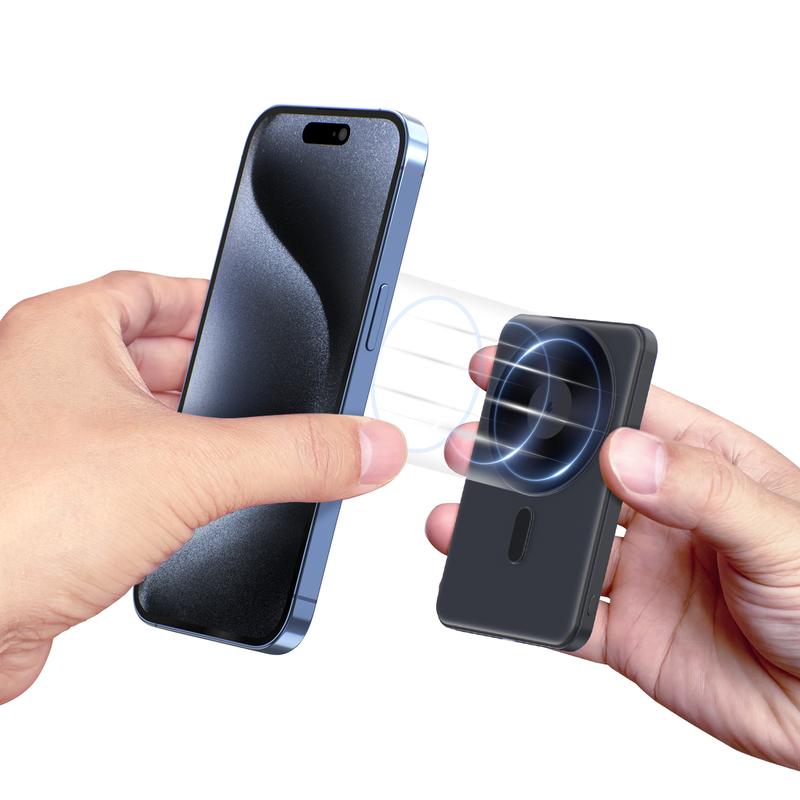 ANPULES Magnetic Power Bank 5000mAh, Wireless Portable Charger, 20W Fast Charging Battery Pack with USB-C, Magsafe-Compatible with Magsafe,iPhone 16 15 Series, iPhone 14 13 12 Series Smartphone Cellphone Smartphone Electronic