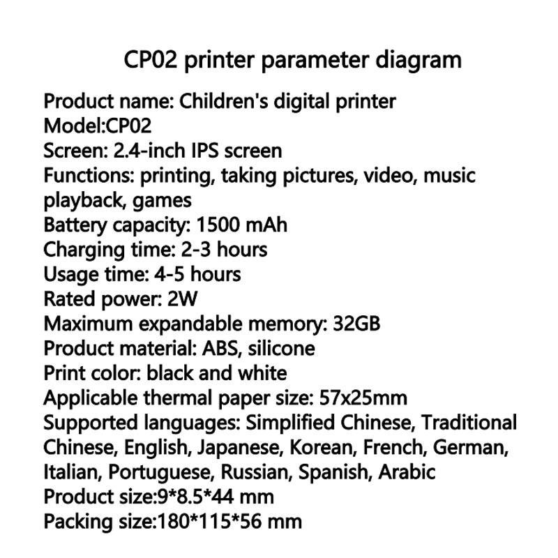 Instant Print Camera, 2.4 Inch Screen Digital Camera with 3 Print Paper & 32G Memory Card & 5 Pen, Selfie Video Camera for Gift
