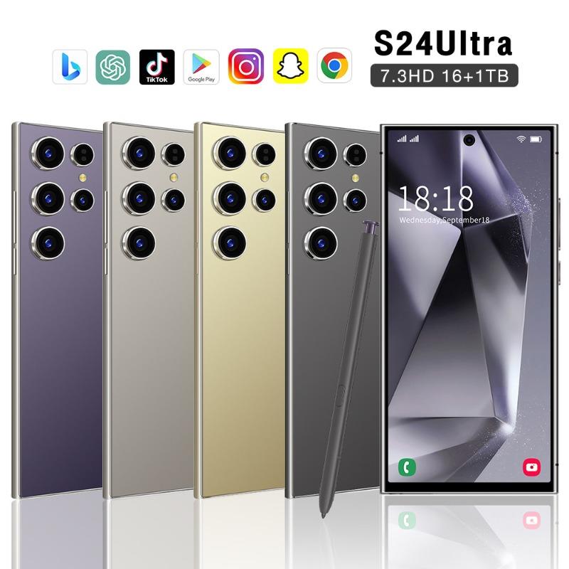 2024 New S24Ultra Global Edition Face ID 7.0-inch Smartphone 4G 5G Phone 3GB+16GB Phone 7000mAh Android Phone Global Edition Cellars