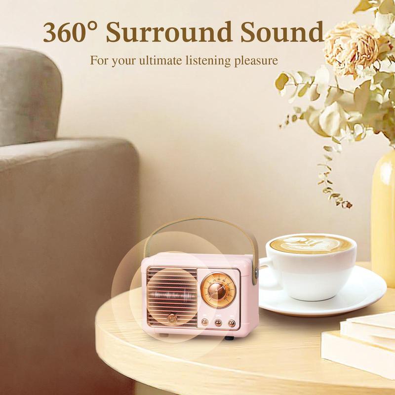 PRUNUS J-999 Retro Bluetooth Speaker Mini Portable USB TF Cassette Classic Style Creative Gift for Outdoor Use and Audio Enjoyment  Vintage