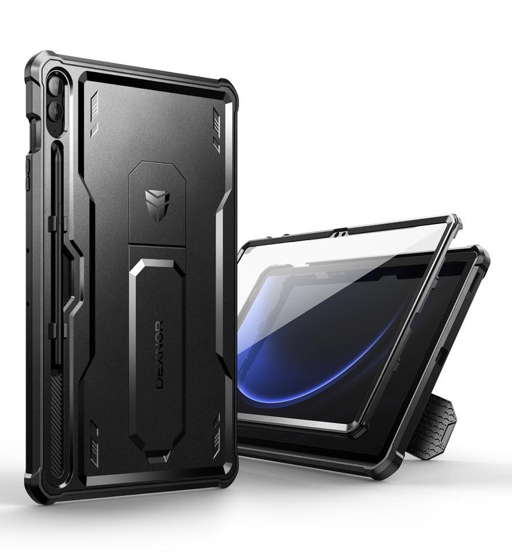 Dexnor Case for Samsung Galaxy Tab S9 FE Plus 12.4 Inch 2023 Built in Screen Protector & Kickstand with Pen Holder Heavy Duty Shockproof Full Body Protective Cover for Galaxy Tab S9 FE+ Case