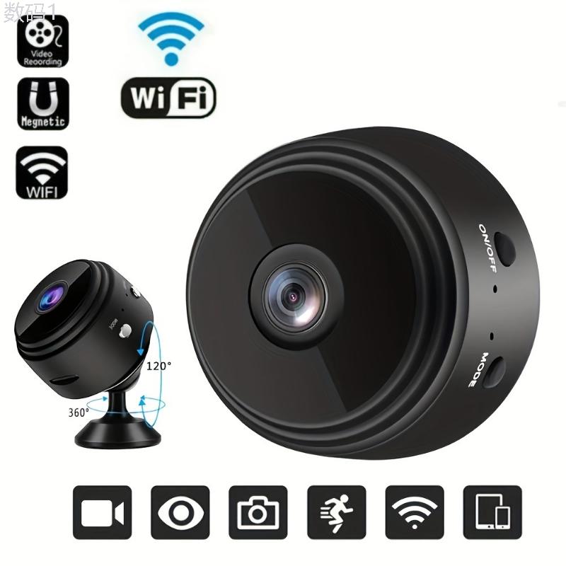 Wireless Security Camera with Night Vision, Self-Adhesive, Touch Control, Rechargeable Lithium Battery, Portable Surveillance Camera for Home Security Waterproof
